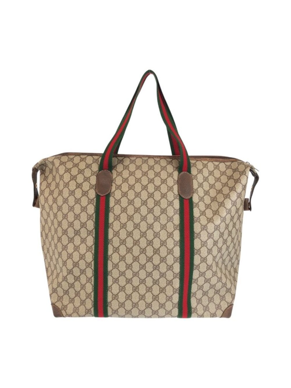 Gucci Vintage Sherry Line Beige Brown Gold GG Supreme Canvas Leather 012 39 - Picture 2 of 9